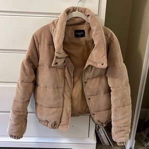 Corduroy puffer jacket